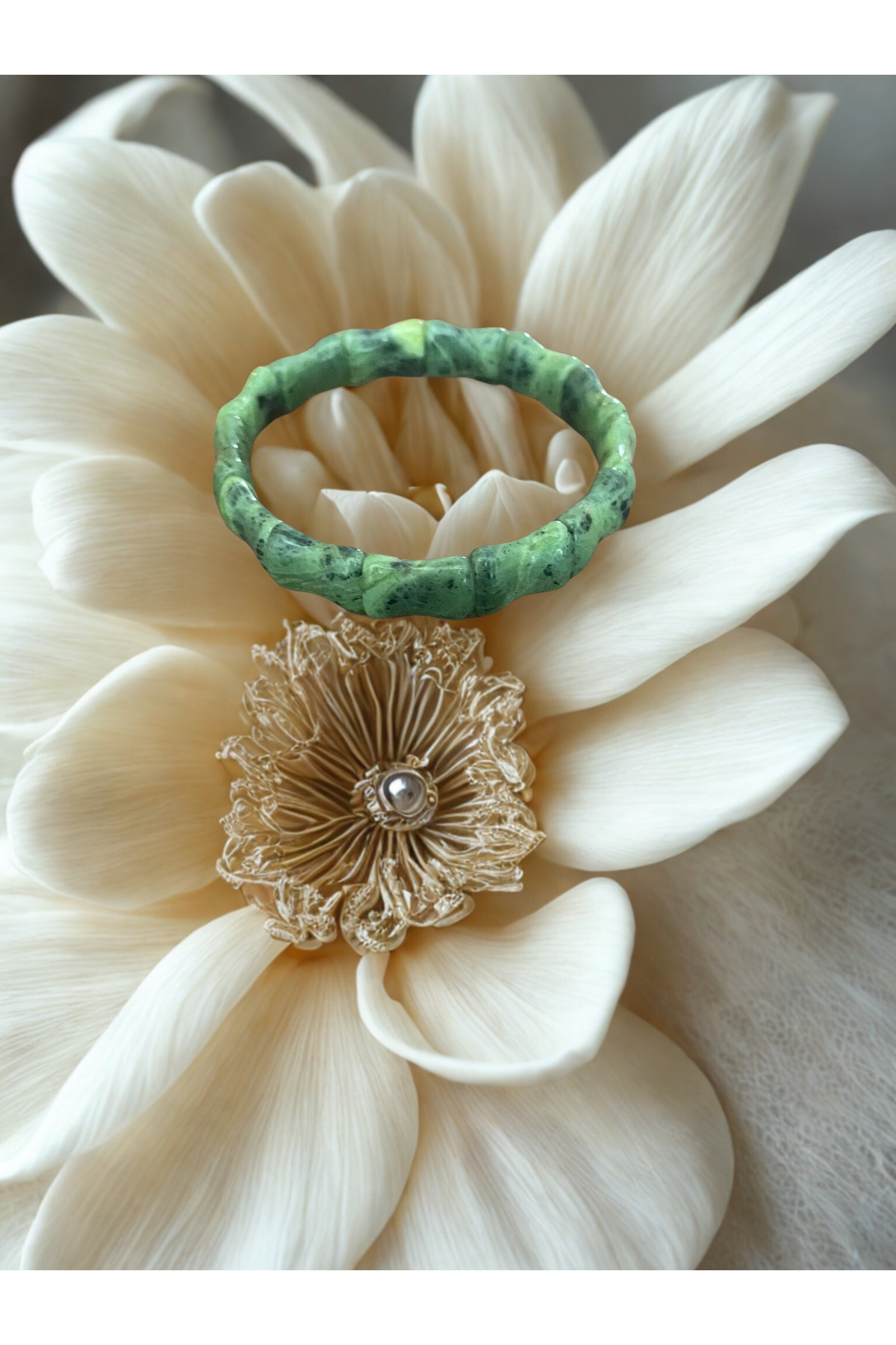 Yeşim Rolex Kesim Doğal Taş Bileklik