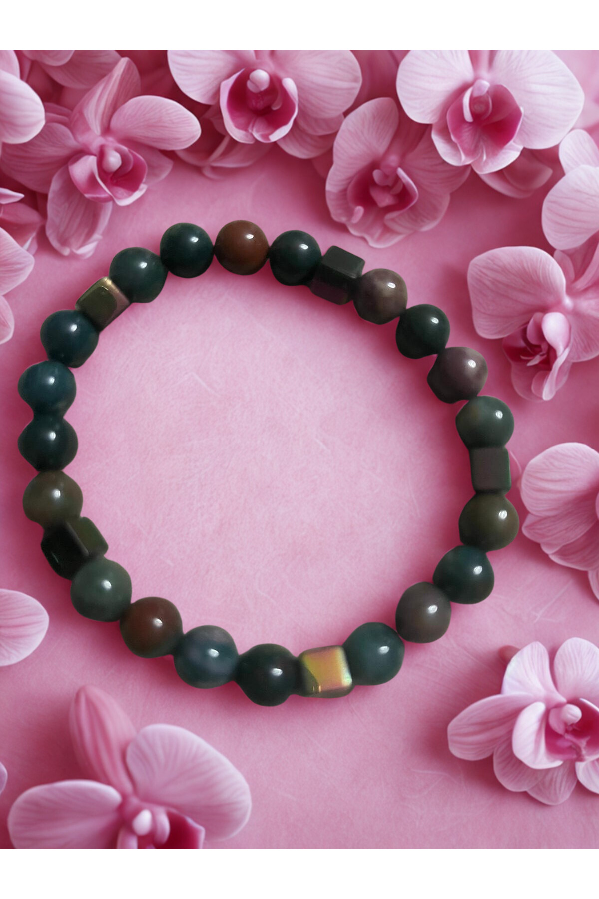 Kan Taşı Doğal Taş Bileklik