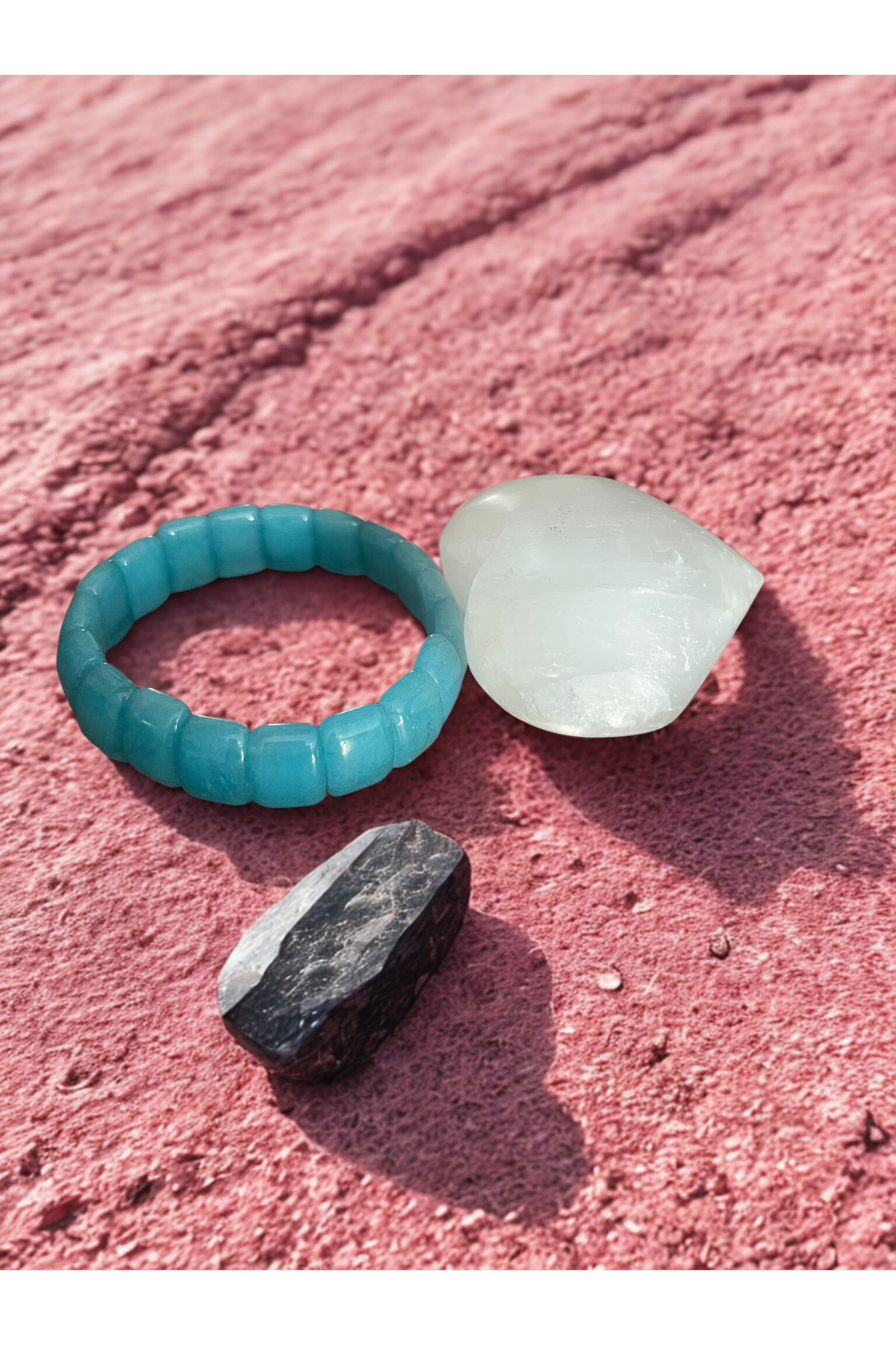 Akuamarin Doğal Taş Rolex Kesim Bileklik