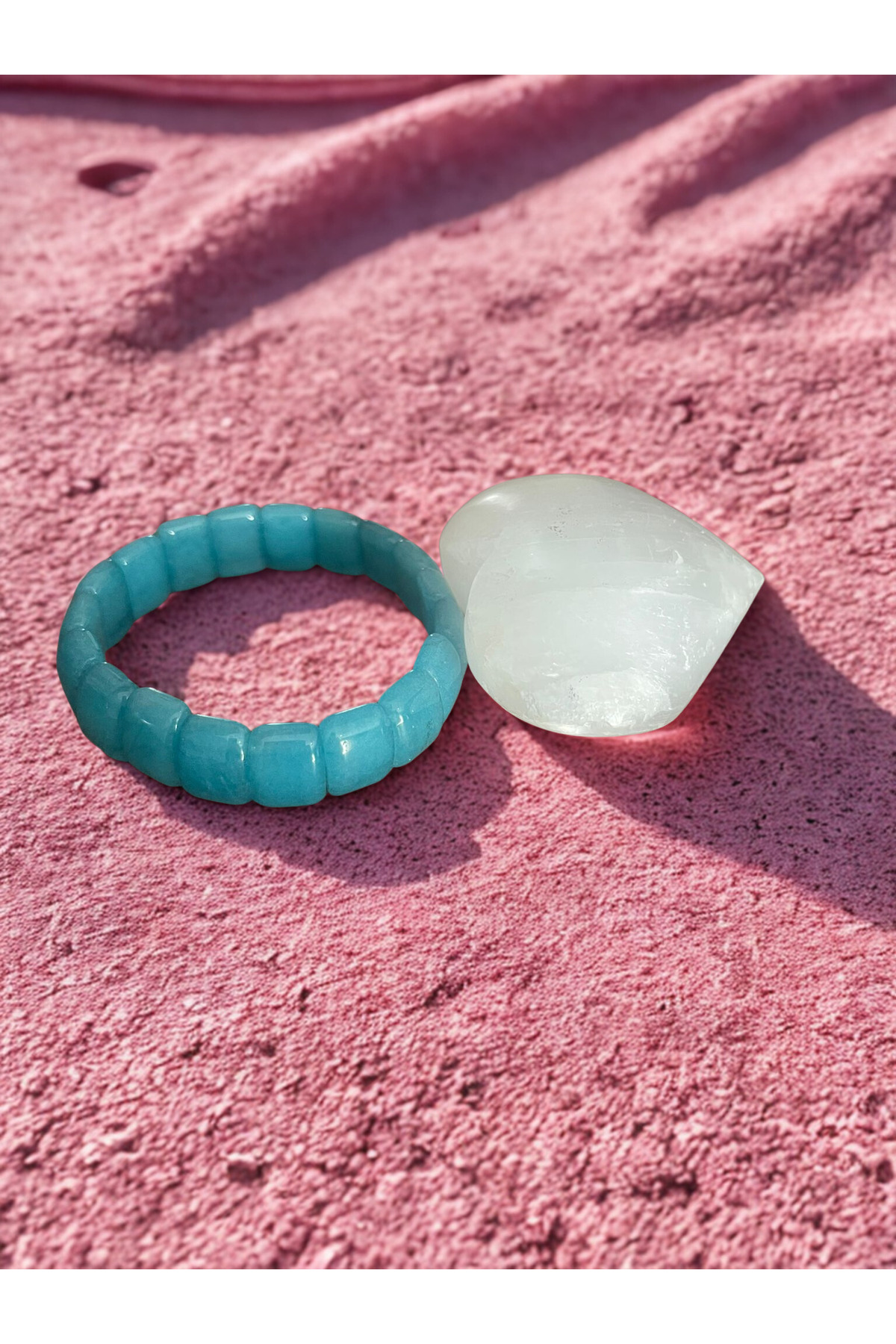 Akuamarin Doğal Taş Rolex Kesim Bileklik