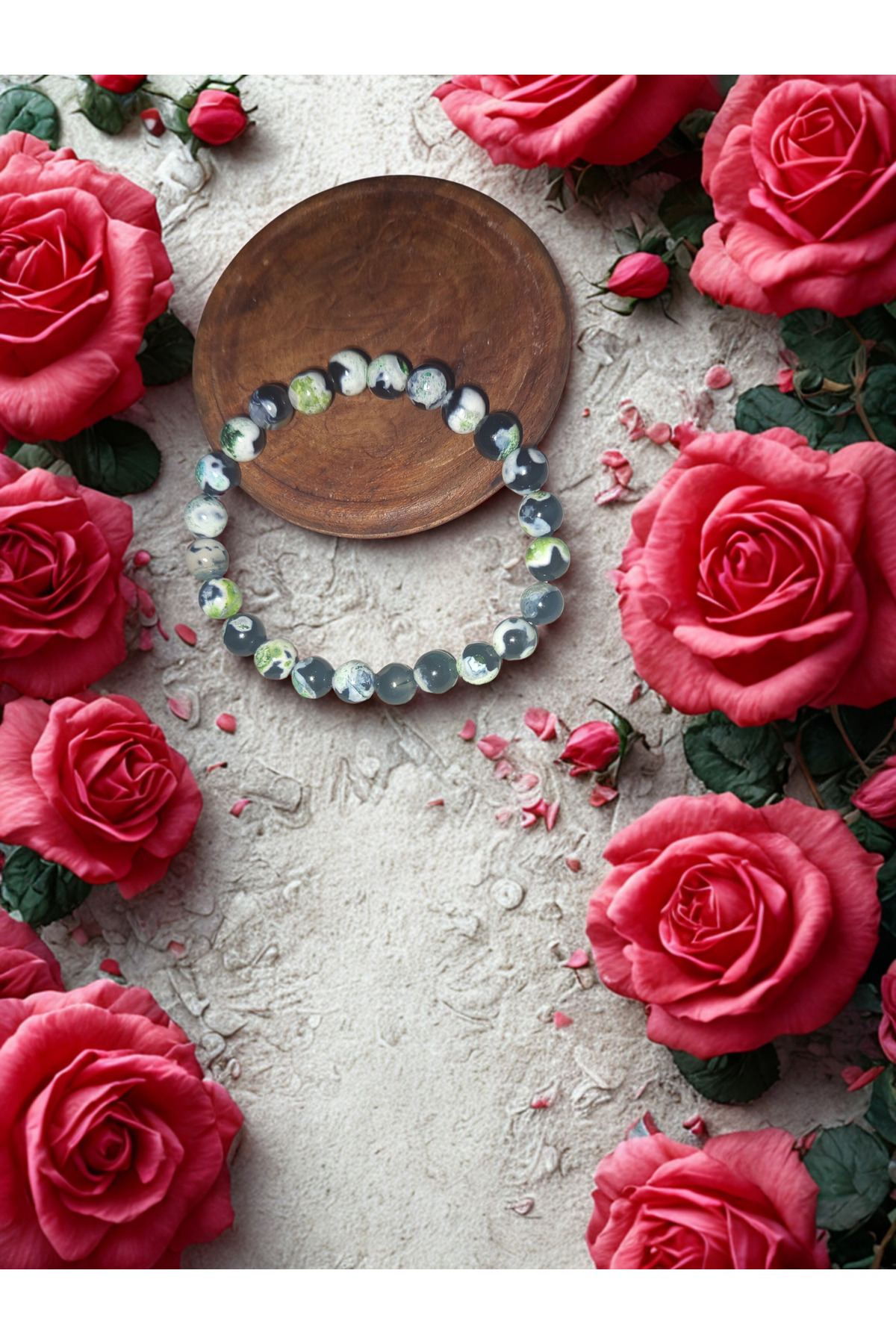 Hint Akiği Doğal Taş Bileklik