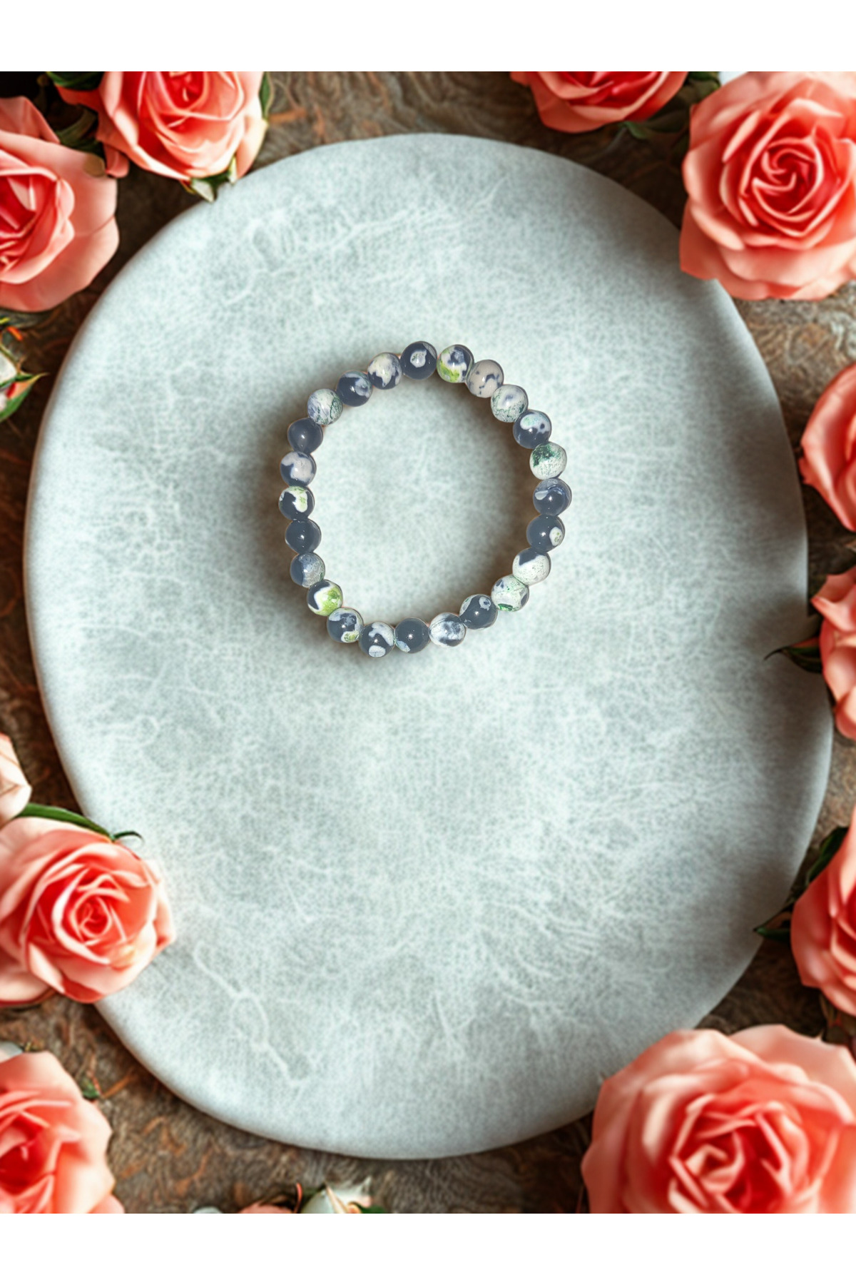 Hint Akiği Doğal Taş Bileklik